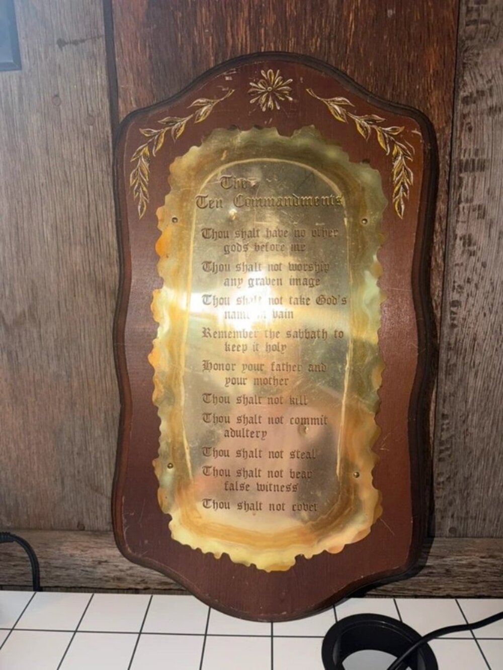 Vintage Home Interior 10 Commandments Wall Decor